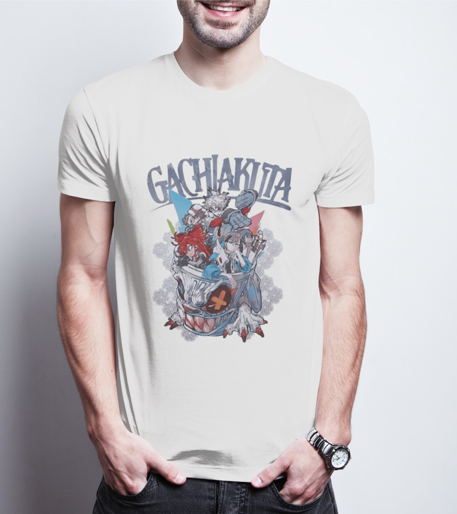 Gachiakuta Manga Characters In Trash Can T-Shirt