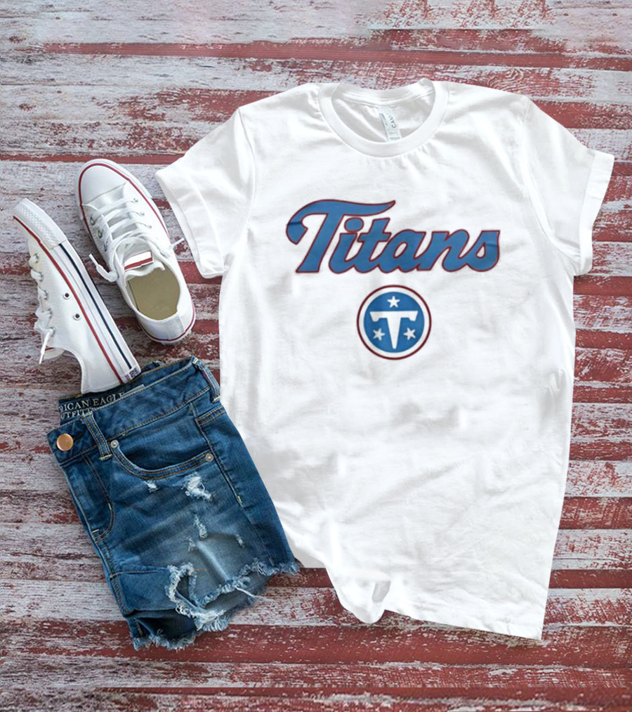 Titans Stars Logo Three Stars Blue T-Shirt