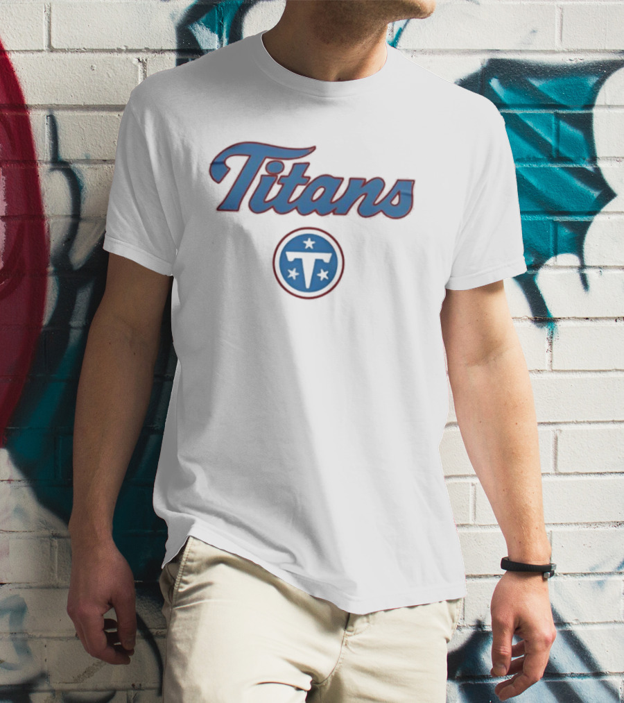 Titans Stars Logo Three Stars Blue T-Shirt
