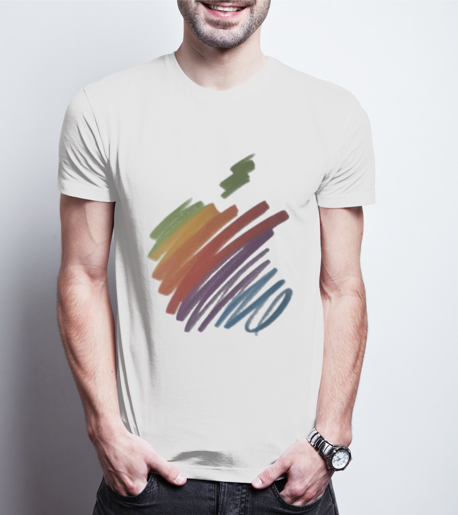 Apple 50th Anniversary Rainbow Logo Classic Multicolor 2026 T-Shirt
