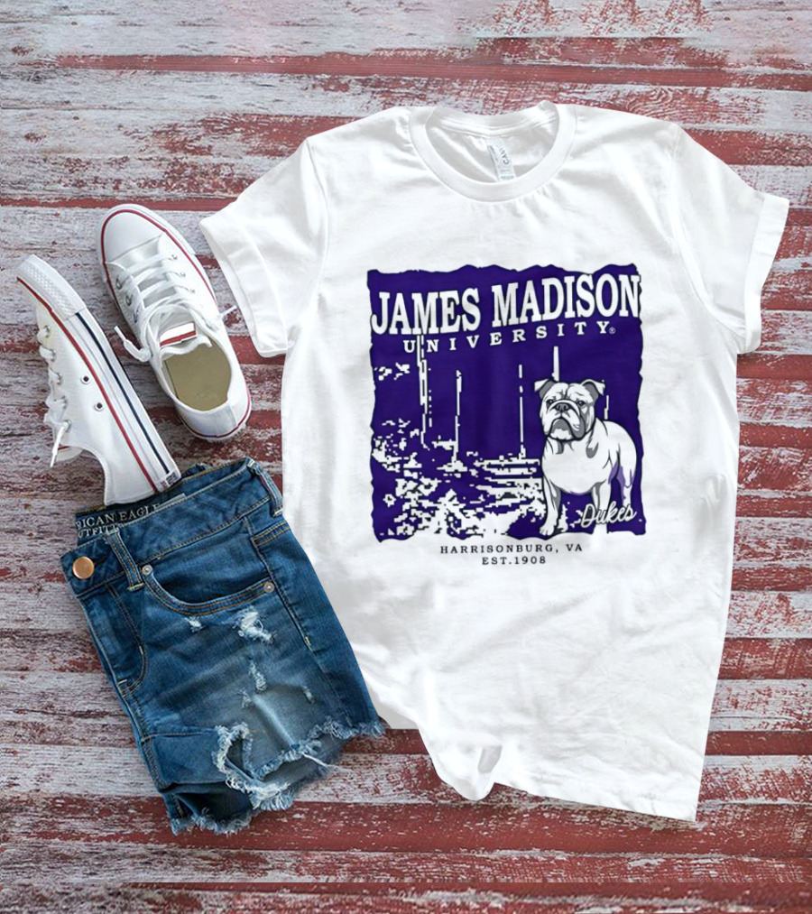 James Madison University Dukes Harrisonburg VA Est 1908 Bulldog T-Shirt