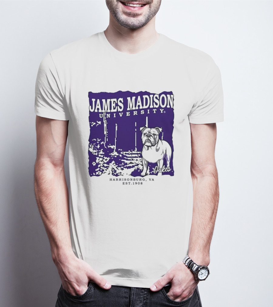 James Madison University Dukes Harrisonburg VA Est 1908 Bulldog T-Shirt