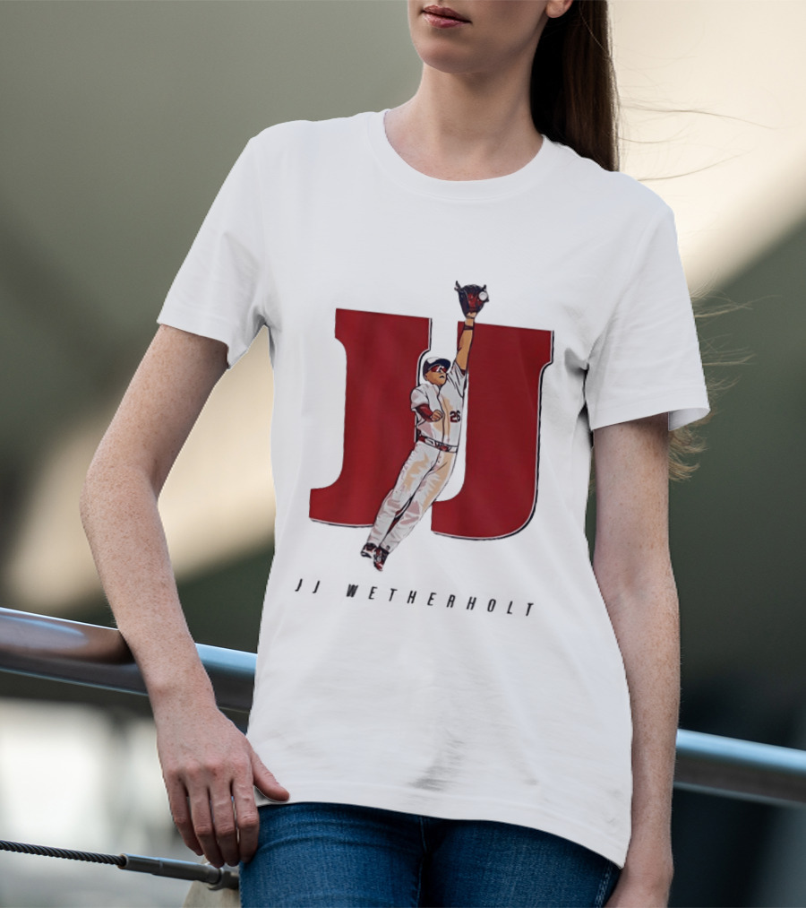 JJ Wetherholt St Louis Cardinals Mad Hops Baseball Player Jumping Action T-Shirt