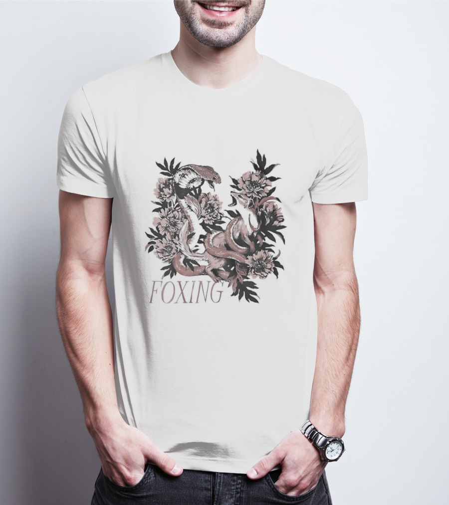 Foxing Snake And Fox Floral T-Shirt