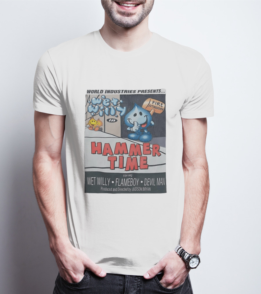 World Industries Wet Willy Flameboy Hammer Time Featuring Devil Man T-Shirt
