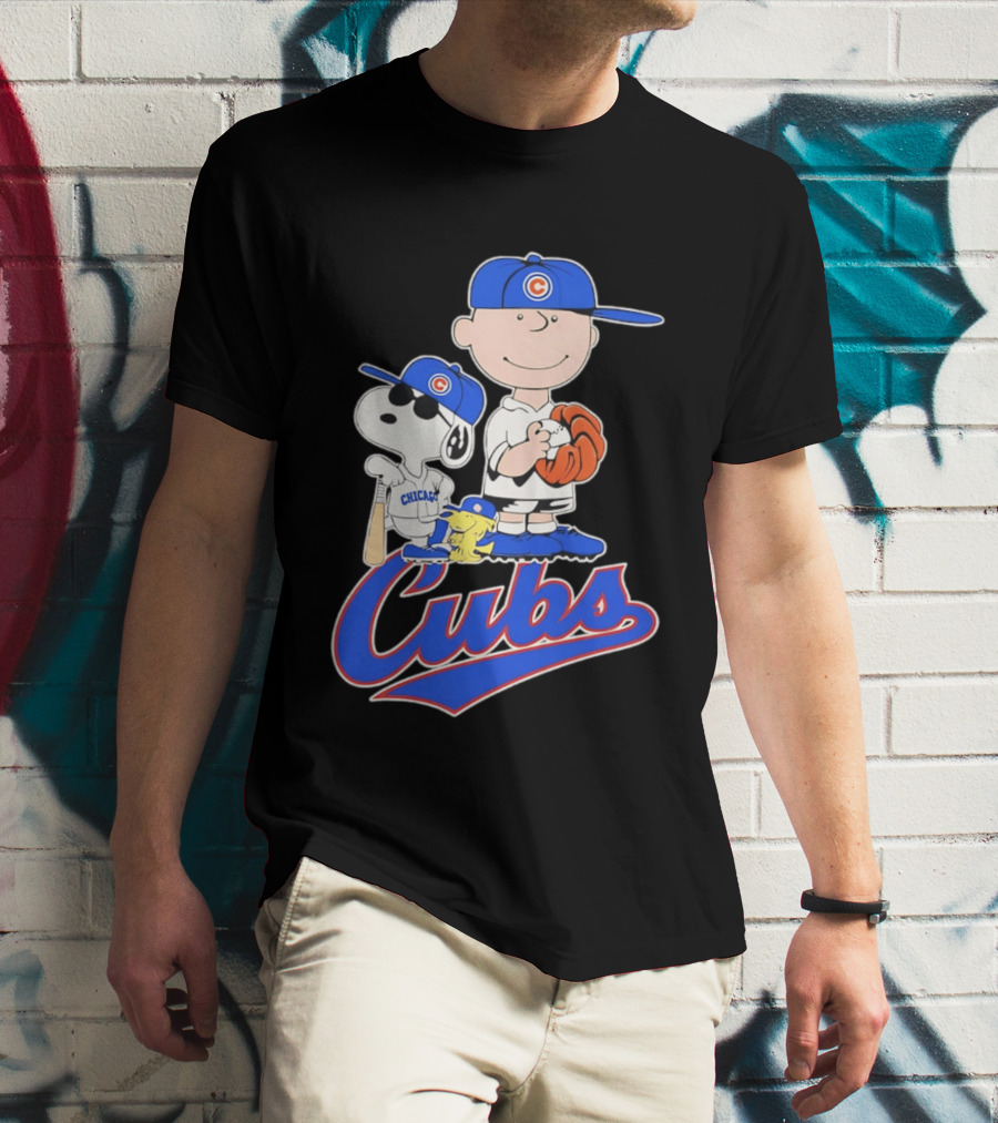 Peanuts Snoopy Woodstock Charlie Brown Chicago Cubs Baseball MLB 2026 T-Shirt