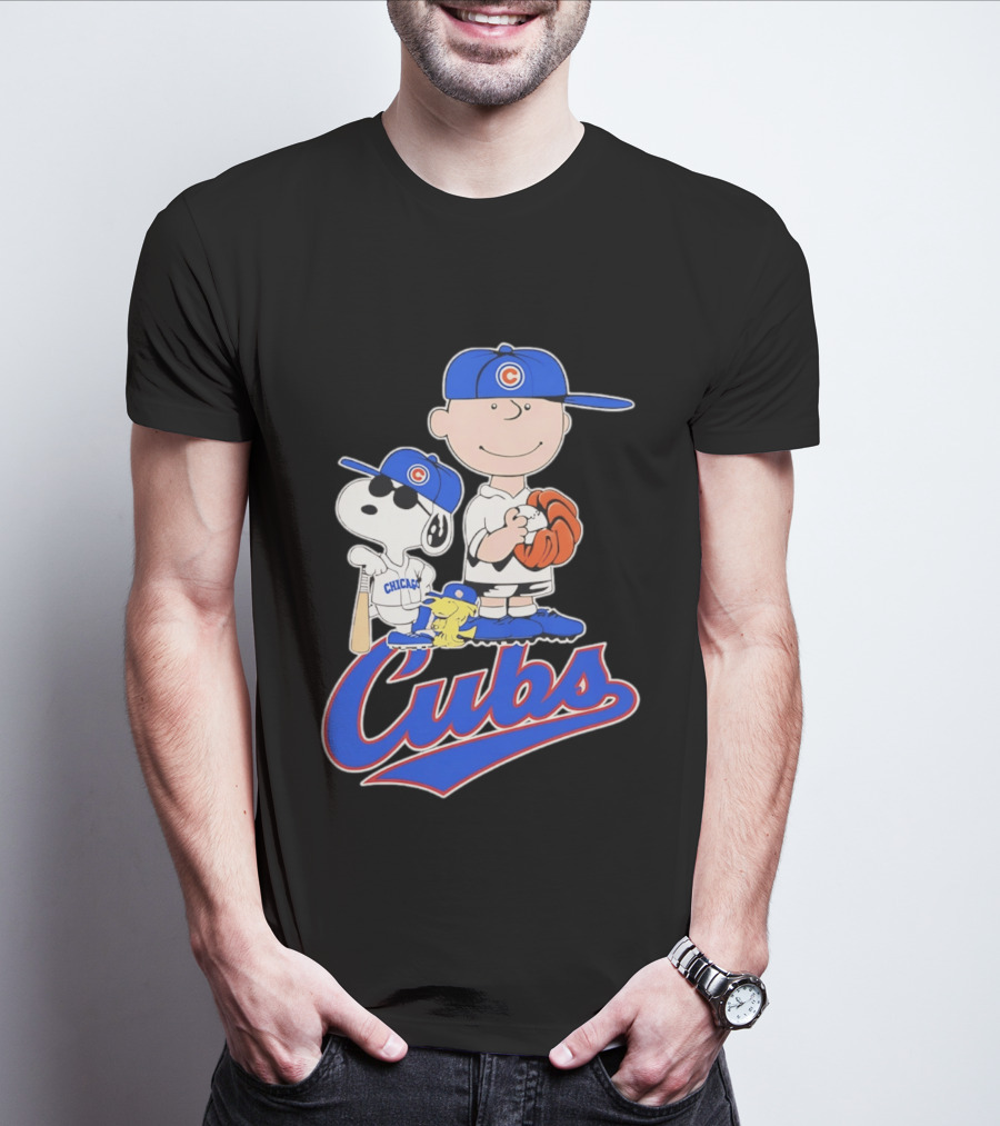 Peanuts Snoopy Woodstock Charlie Brown Chicago Cubs Baseball MLB 2026 T-Shirt