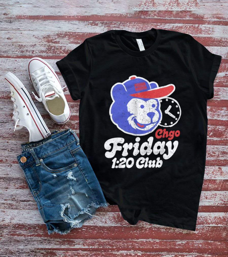 CHGO Friday 1 20 Club Bear Cubs Logo Vintage Cap T-Shirt