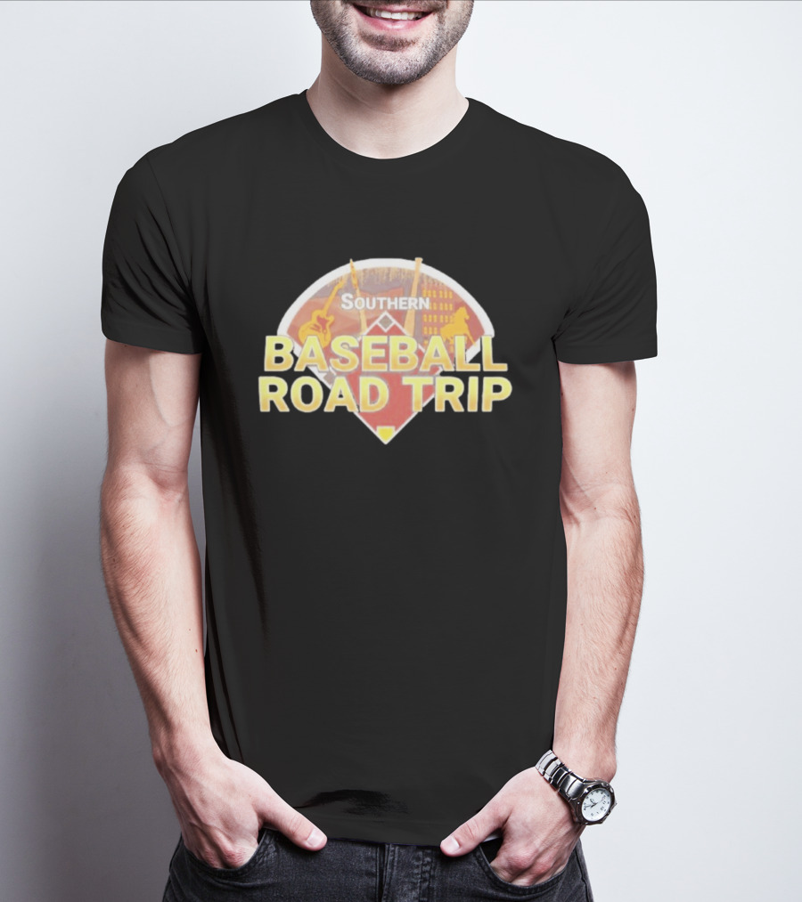 Southern Baseball Road Trip Music Adventure Stadium Scene T-Shirt