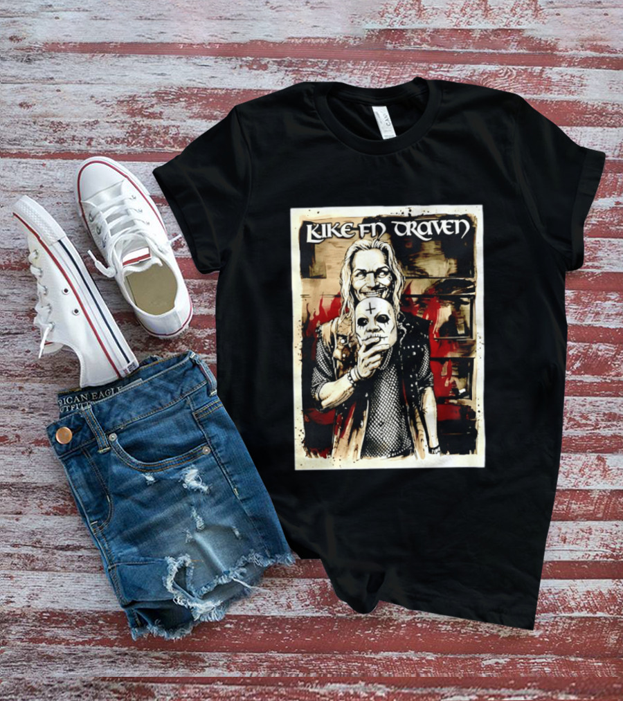 Luke F'N Draven Illustrated Skull Mask T-Shirt