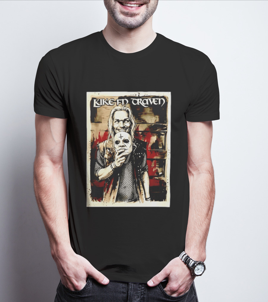 Luke F'N Draven Illustrated Skull Mask T-Shirt