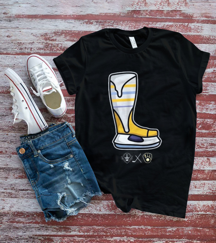 Milwaukee Brewers X Admirals Special Skate Boot Icon With Brewers T-Shirt