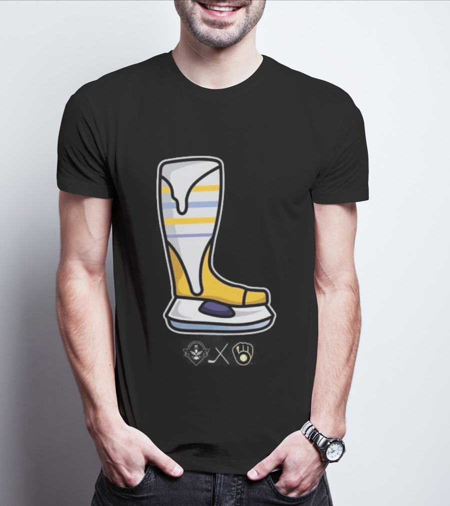 Milwaukee Brewers X Admirals Special Skate Boot Icon With Brewers T-Shirt