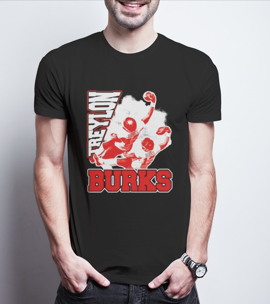 Treylon Burks Washington Commanders Burks Football Action T-Shirt