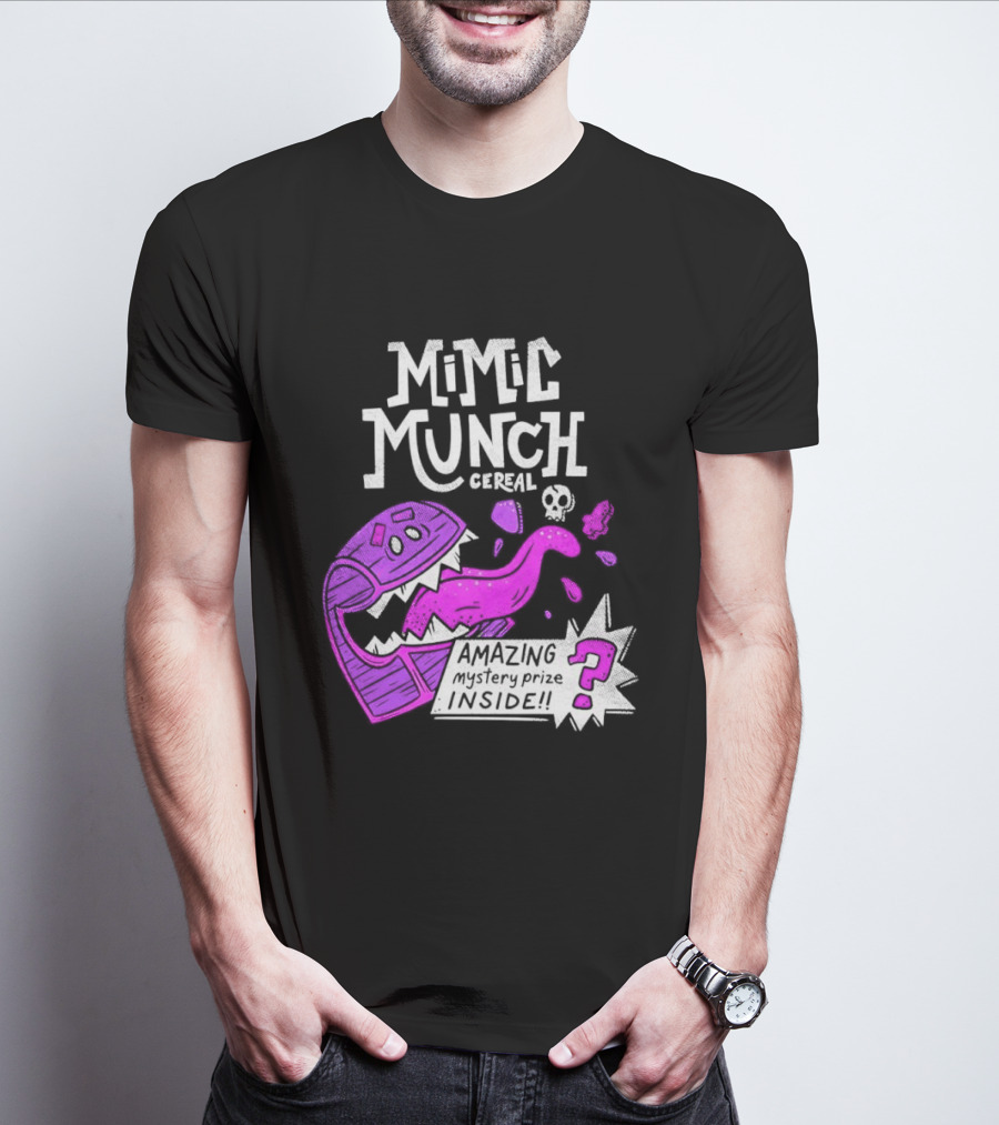 Mimic Munch Cereal Amazing Mystery Prize Inside Dungeons And Dragons T-Shirt