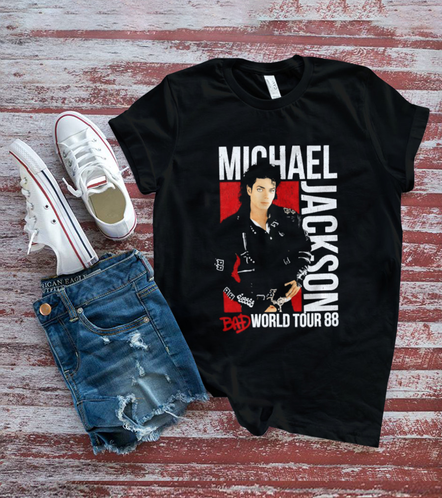 Michael Jackson Bad World Tour 1988 Live Concert Memorabilia T-Shirt