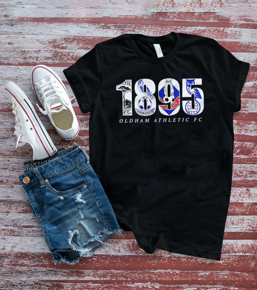 Oldham Athletic FC 1895 Owl Crest Vintage Soccer Heritage T-Shirt