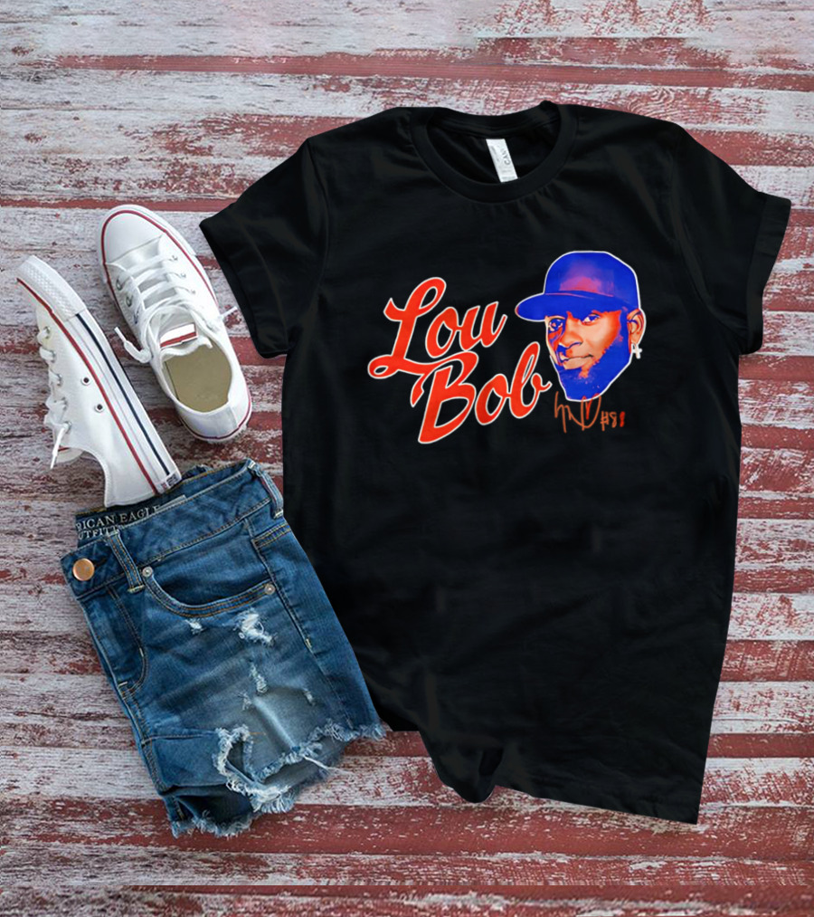 Lou Bob Luis Robert Jr New York Mets Big Head T-Shirt