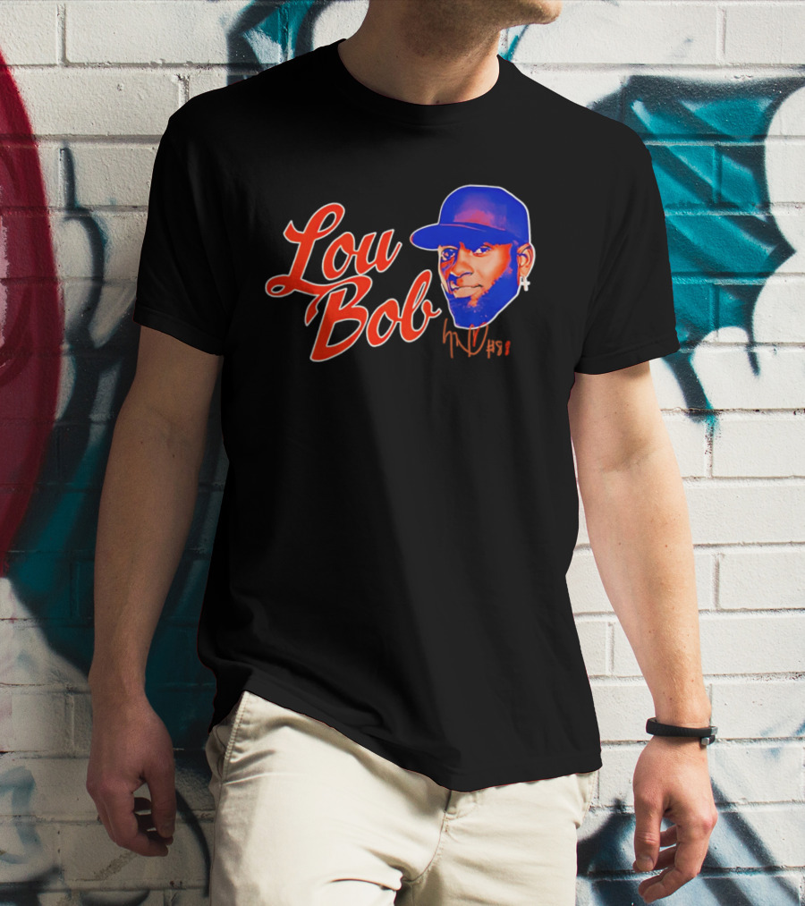Lou Bob Luis Robert Jr New York Mets Big Head T-Shirt
