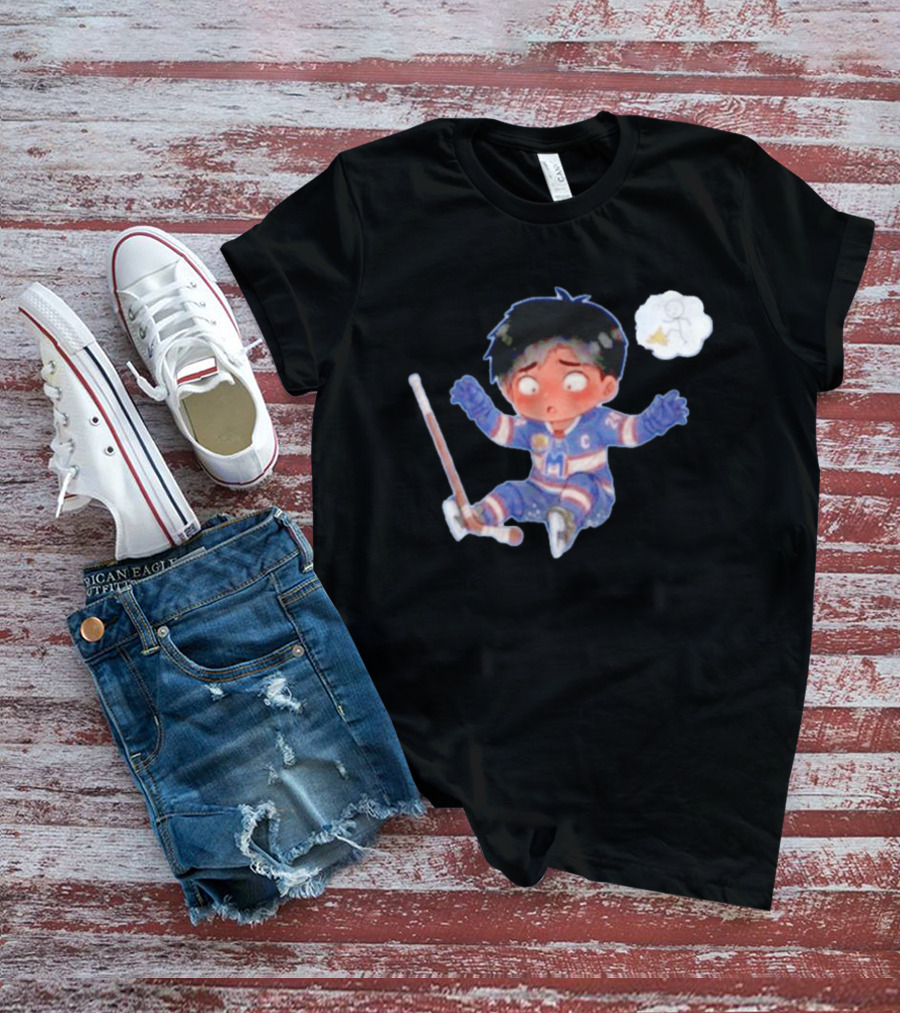 Hollander Chibi Hockey Player Banana Peel Mishap T-Shirt