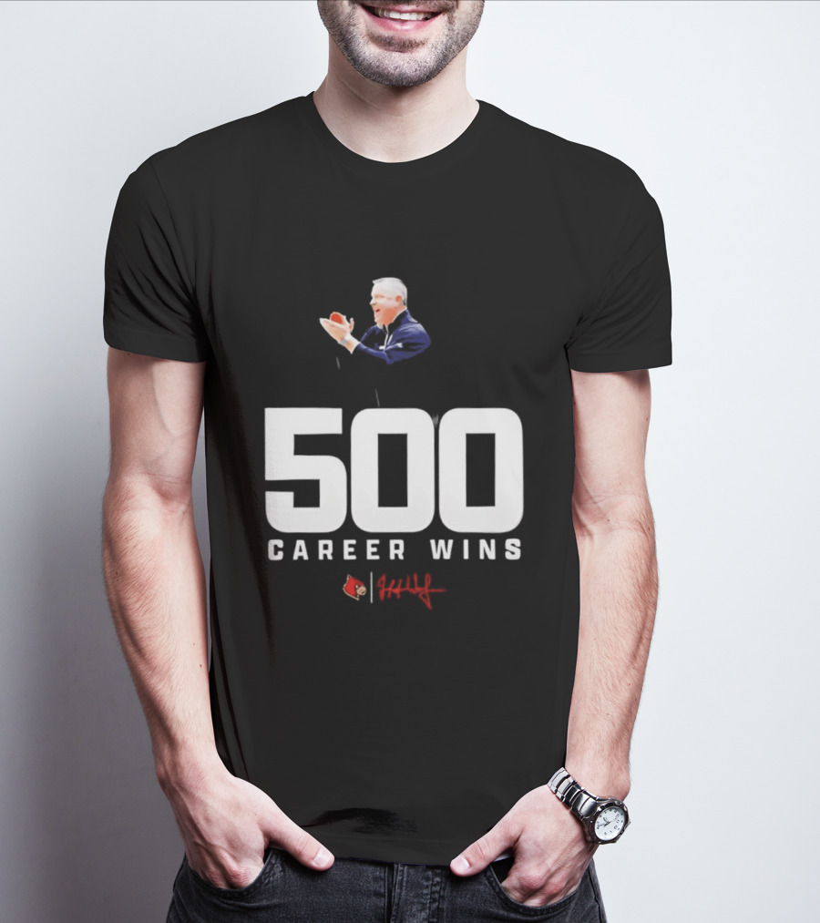 500 Career Wins Coach Jeff Walz Red Cardinals T-Shirt