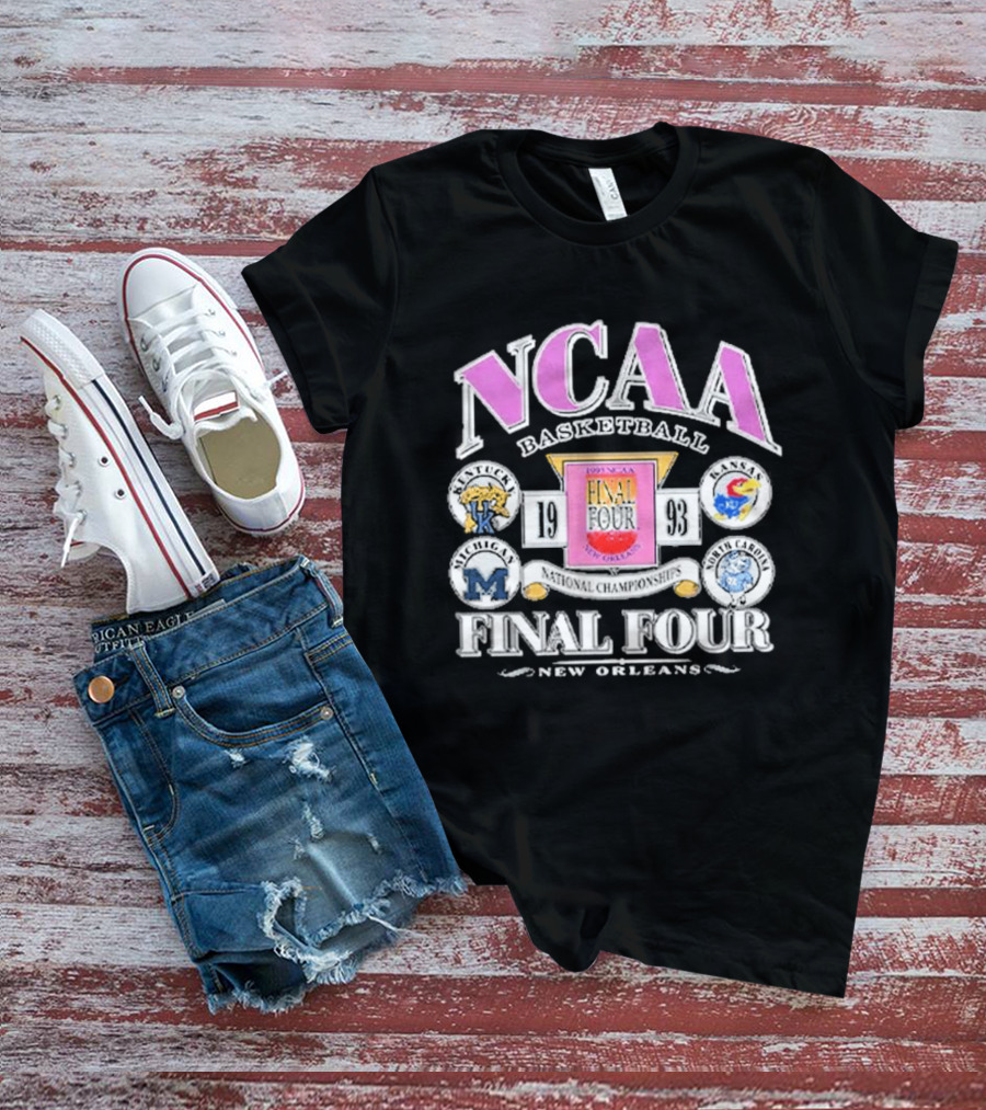 NCAA Basketball Final Four 1993 New Orleans Team Logos T-Shirt