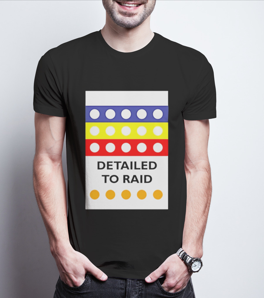 Detailed To Raid Colorful Circle Stripes T-Shirt