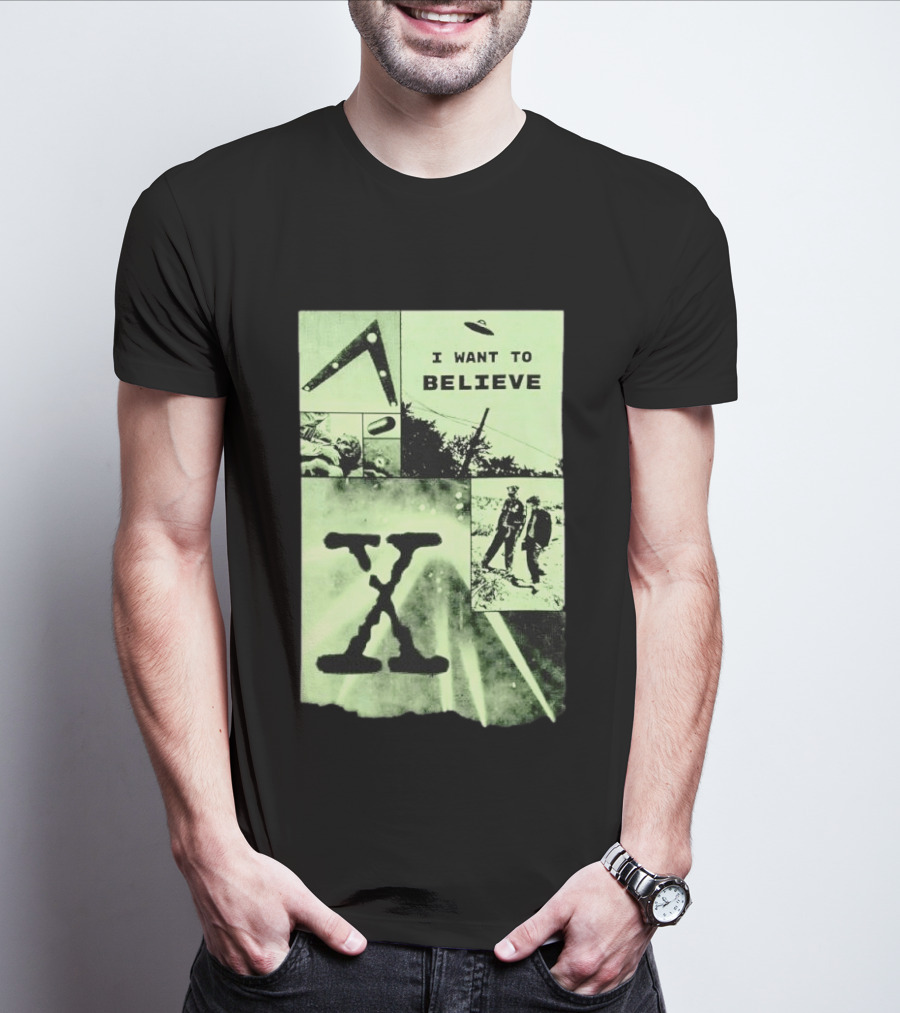 Paranormal I Want To Believe UFO X Files Aliens And Mysteries T-Shirt