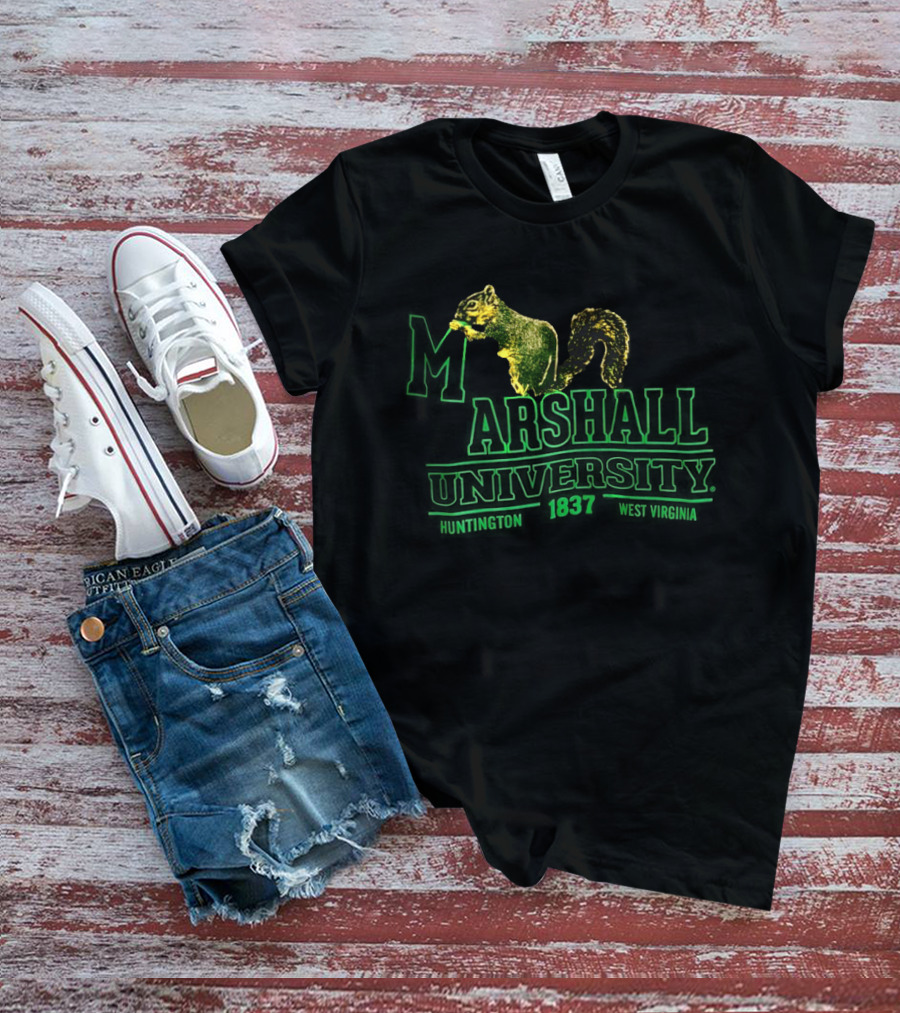 Marshall University Squirrel Huntington West Virginia 1837 T-Shirt