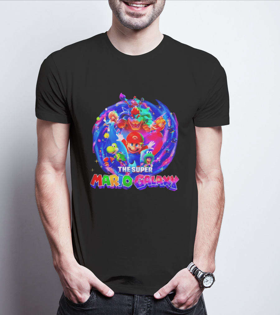 The Super Mario Galaxy Movie Bowser Luigi Peach Yoshi T-Shirt