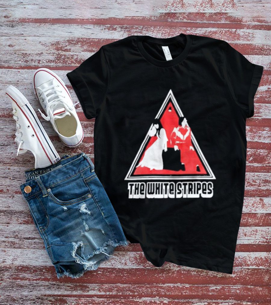 The White Stripes Triangle Red And White Duo T-Shirt