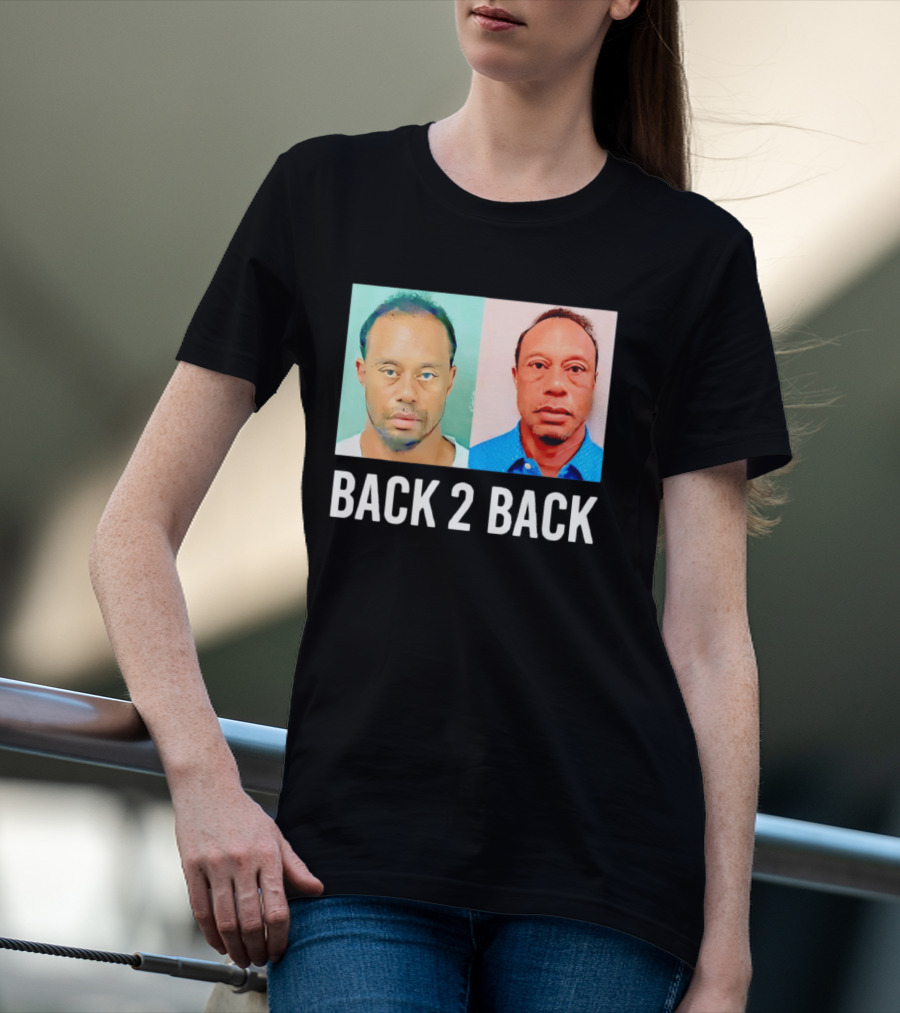 Tiger Woods Back 2 Back Shot Photo Collage T-Shirt