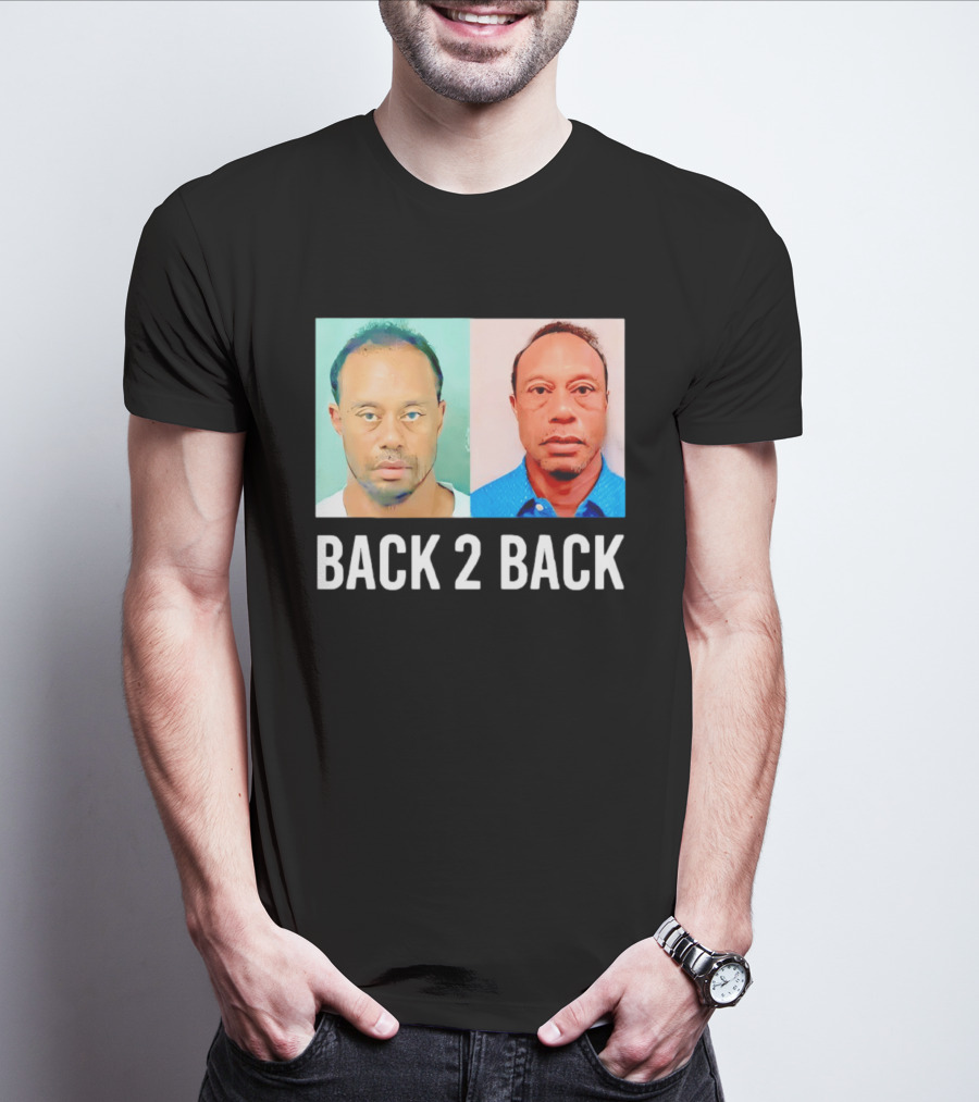 Tiger Woods Back 2 Back Shot Photo Collage T-Shirt