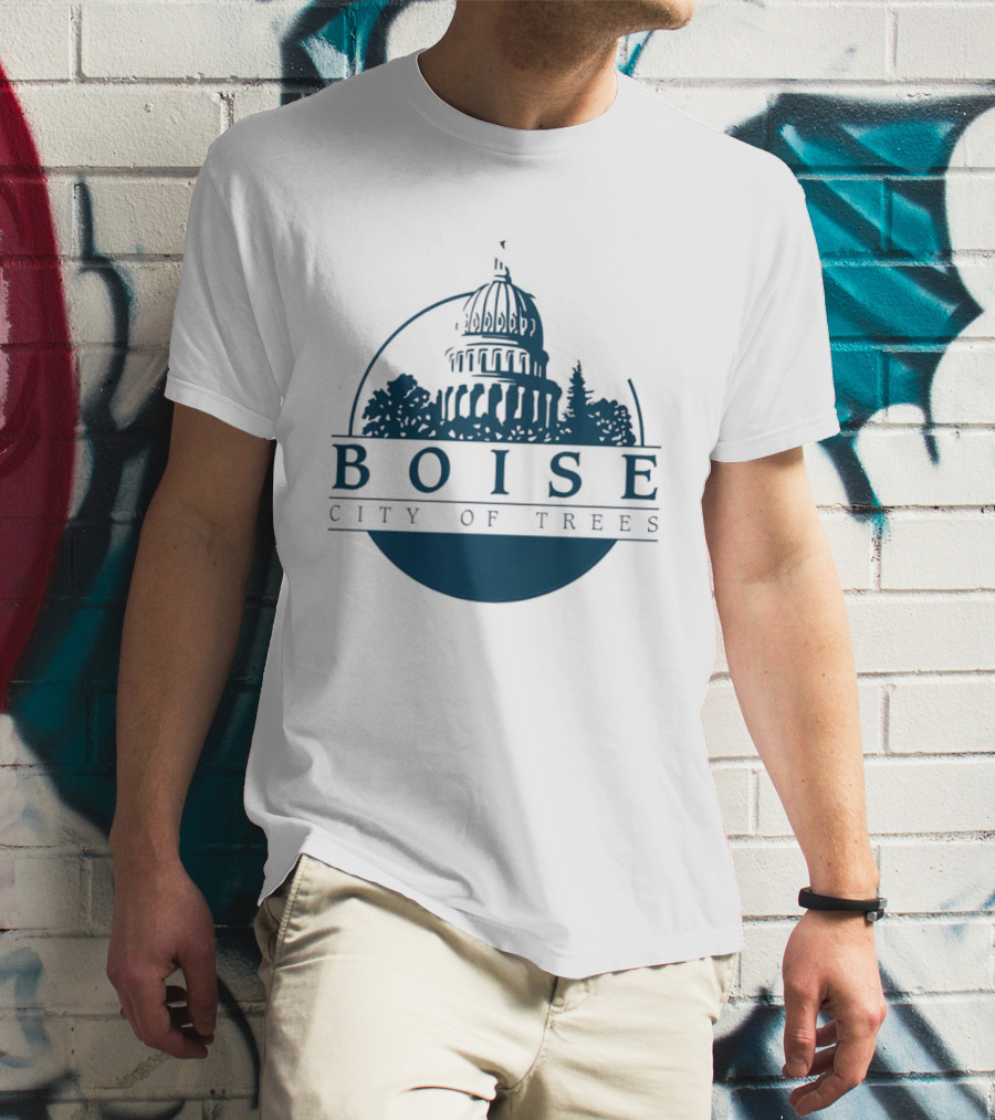 Boise City Of Trees Capitol Building Skyline T-Shirt