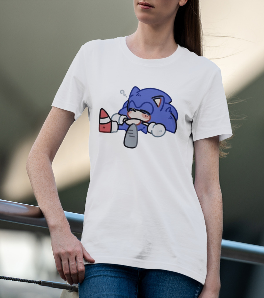 Chibi Sanic The Hedgehog Sleeping Kawaii 2026 T-Shirt
