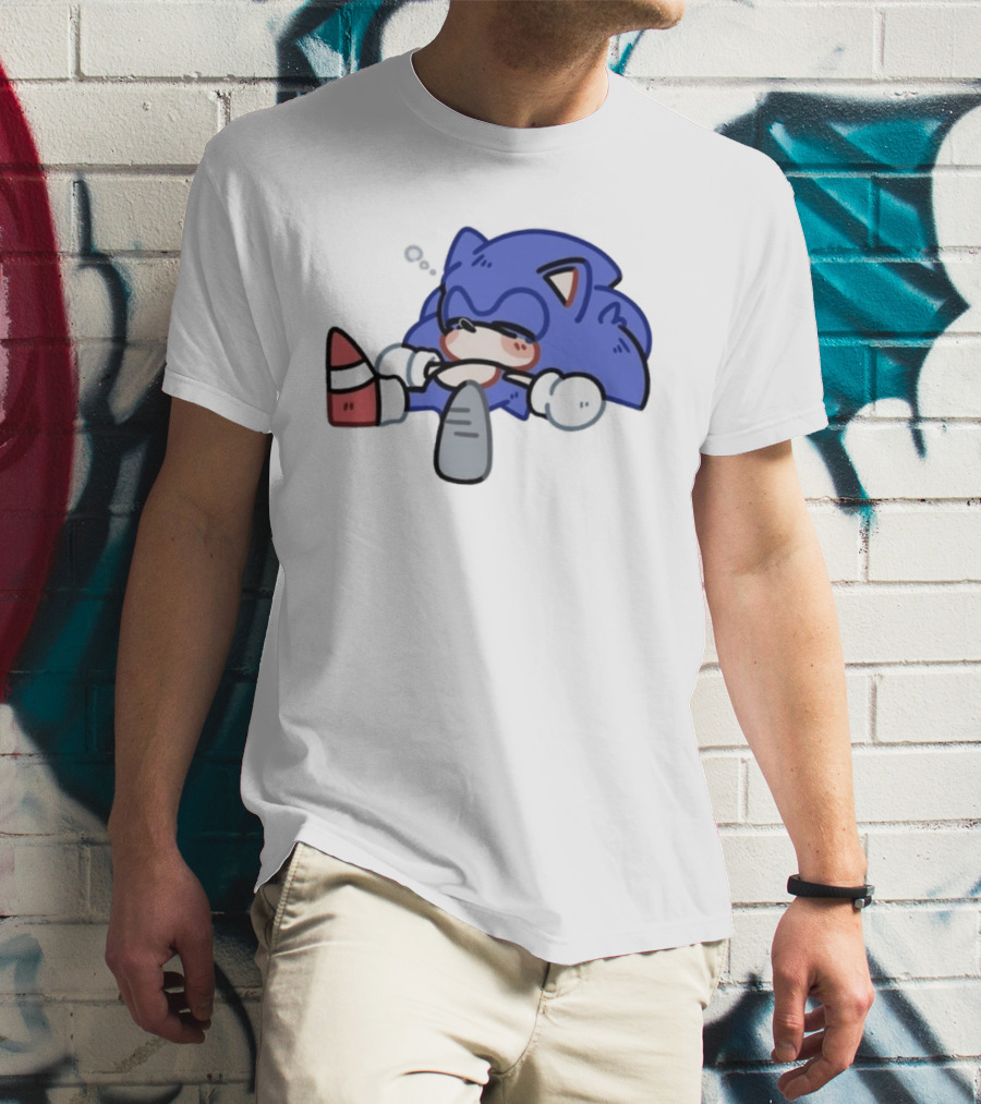 Chibi Sanic The Hedgehog Sleeping Kawaii 2026 T-Shirt