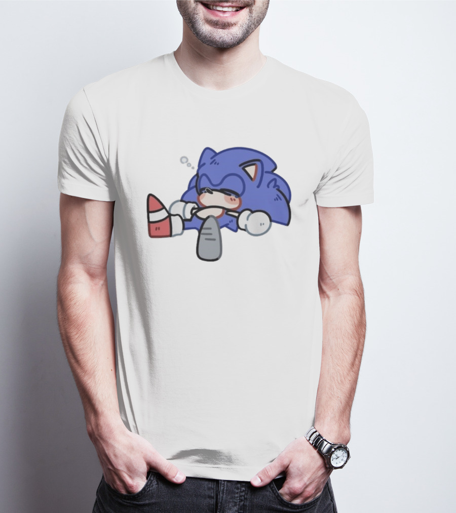Chibi Sanic The Hedgehog Sleeping Kawaii 2026 T-Shirt