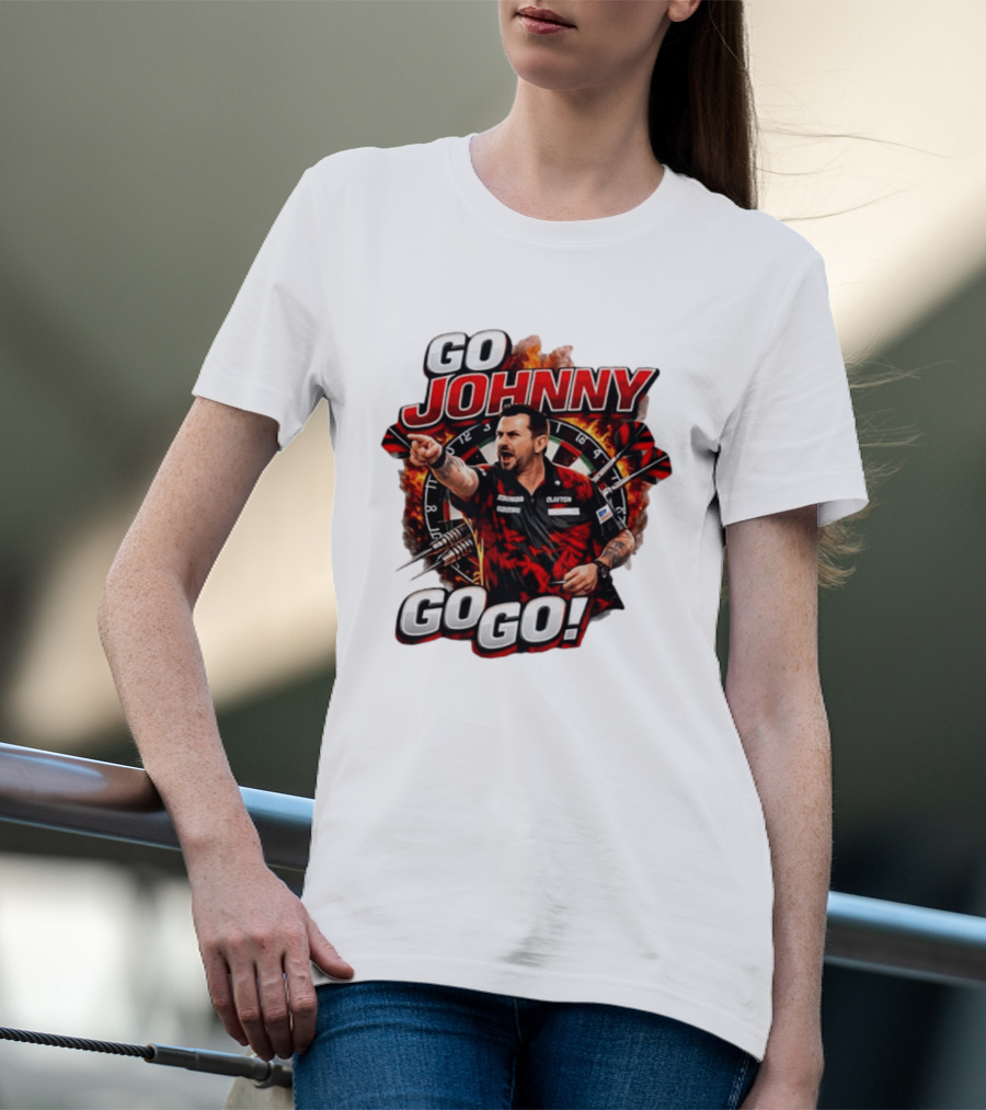 Go Johnny Go Go Jonny Clayton Darts Player Action T-Shirt
