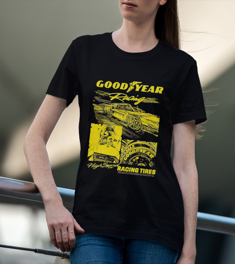 Goodyear Racing High Speed Racing Tires Panels T-Shirt