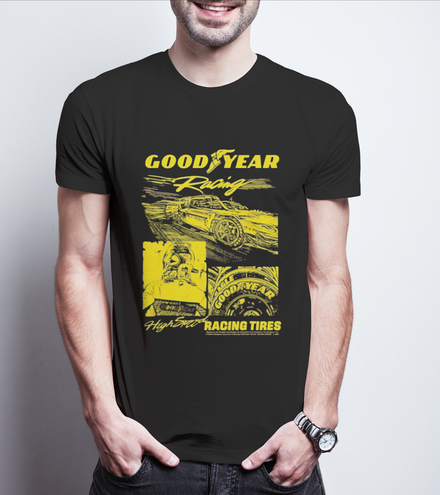 Goodyear Racing High Speed Racing Tires Panels T-Shirt