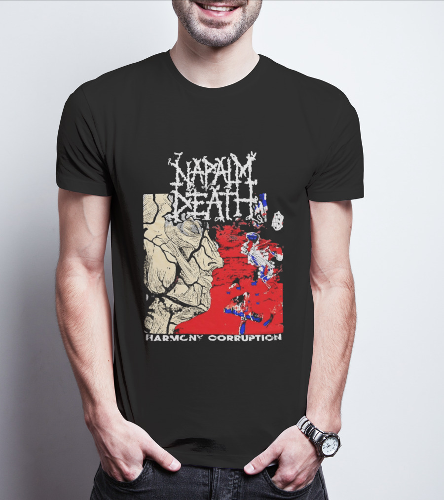 Napalm Death Harmony Corruption Abstract T-Shirt