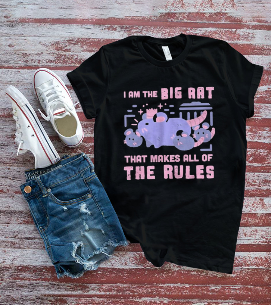 I Am The Big Rat That Makes All Of The Rules Pink Cartoon T-Shirt