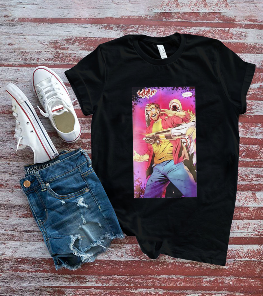 Hirrrkk Paul Rabin Spider Man Marvel Comic Action Panel T-Shirt