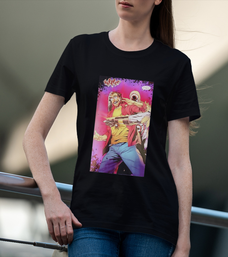 Hirrrkk Paul Rabin Spider Man Marvel Comic Action Panel T-Shirt