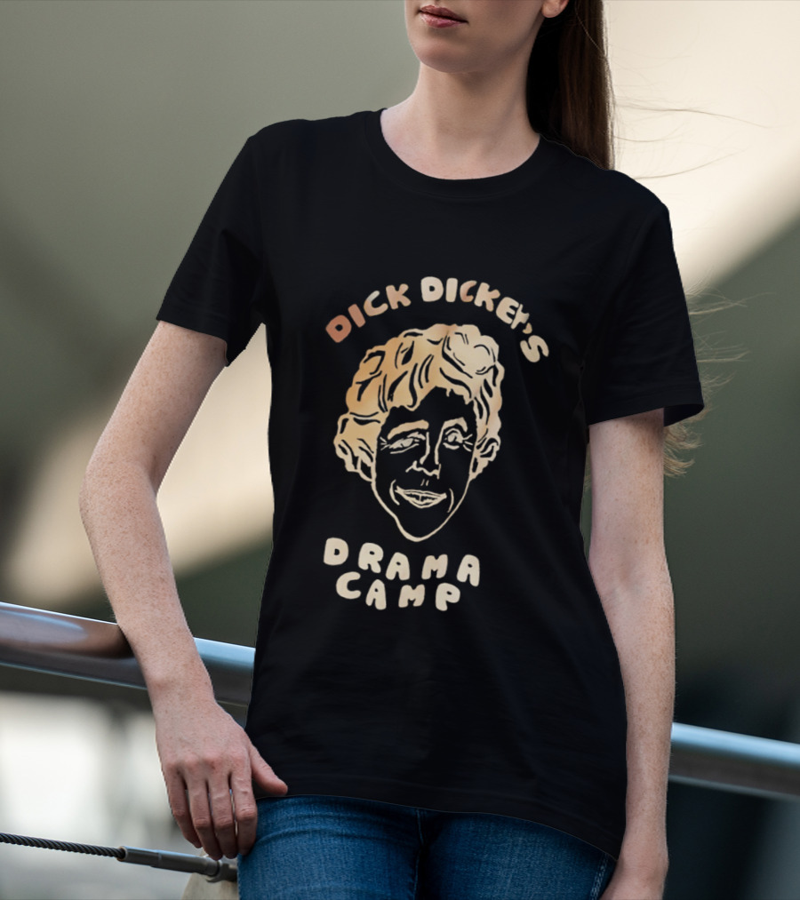 Dick Dickey's Drama Camp Funny Character Sketch Face T-Shirt
