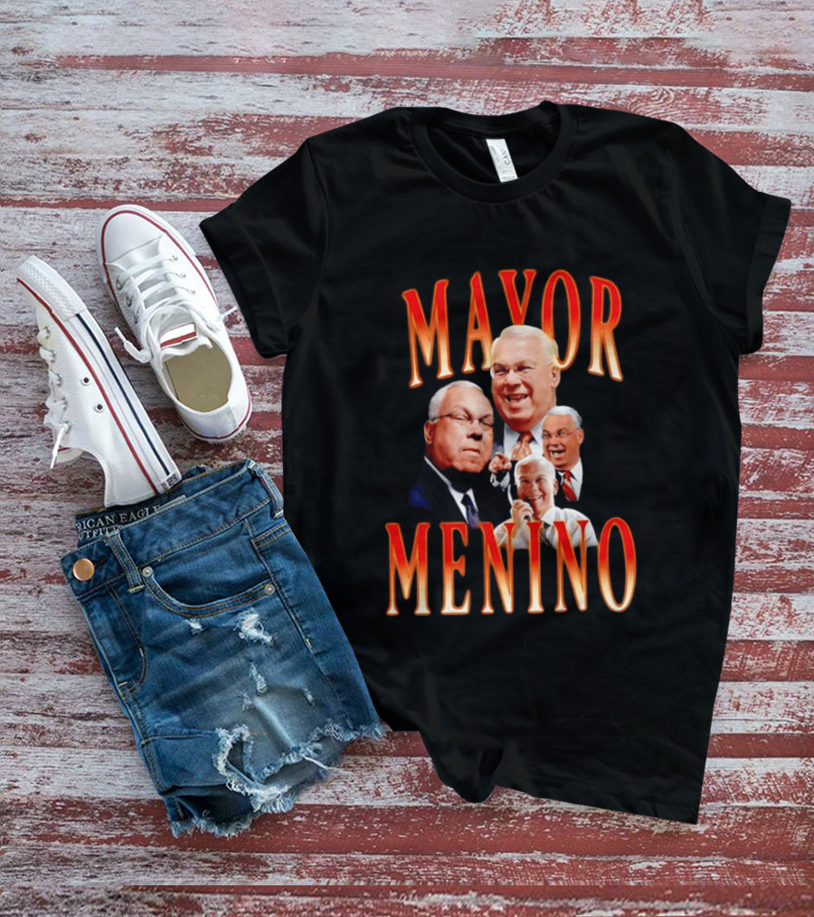 Mayor Menino Collage Of Smiling Expressions T-Shirt