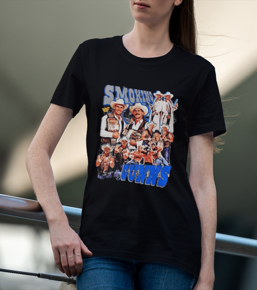 Smoking Guns Bart Gunn And Billy Gunn WWF Cowboys Champions T-Shirt