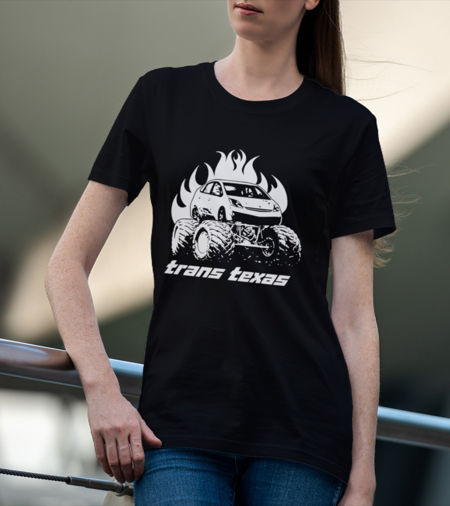 Trans Texas Monster Truck Fiery Off Road Power T-Shirt