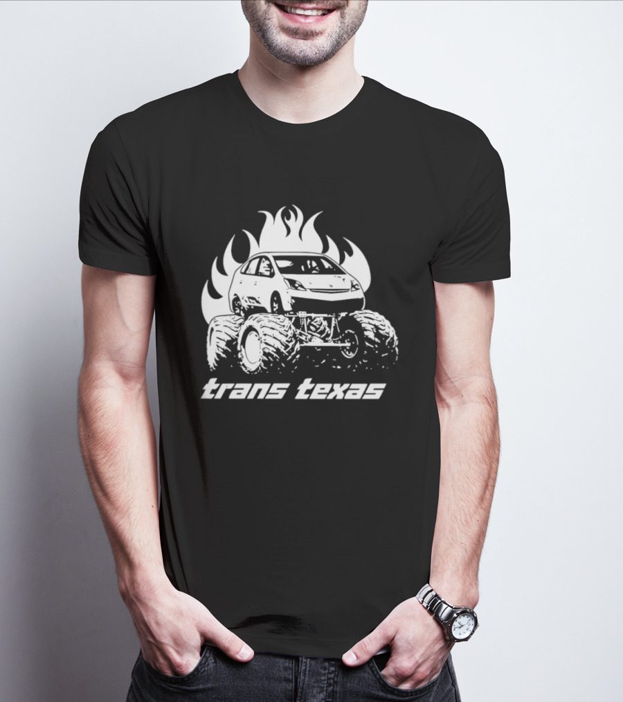 Trans Texas Monster Truck Fiery Off Road Power T-Shirt