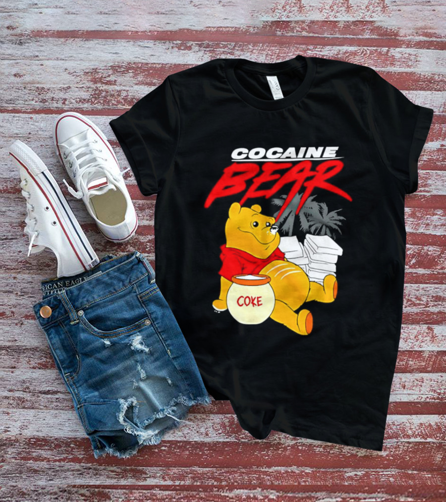 Winnie The Pooh Cocaine Bear Coke Honey Pot T-Shirt